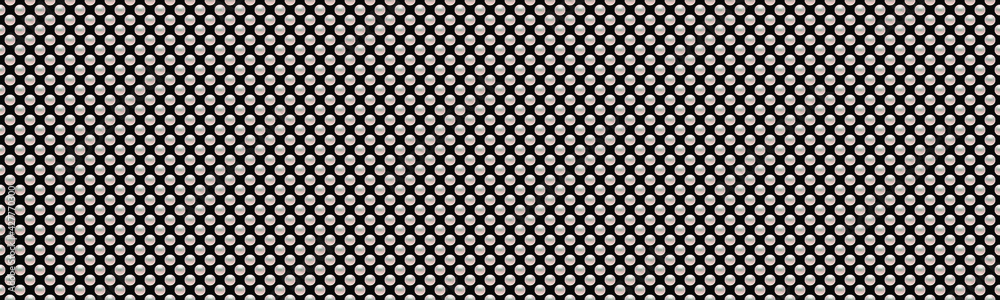 Pearls on black background. Seamless vector illustration.