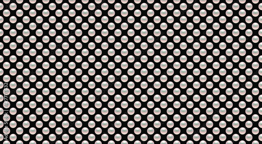 Pearls on black background. Seamless vector illustration. Pearls on black background. Seamless vector illustration.