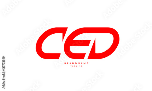 Alphabet letters Initials Monogram logo CED, CE, ED