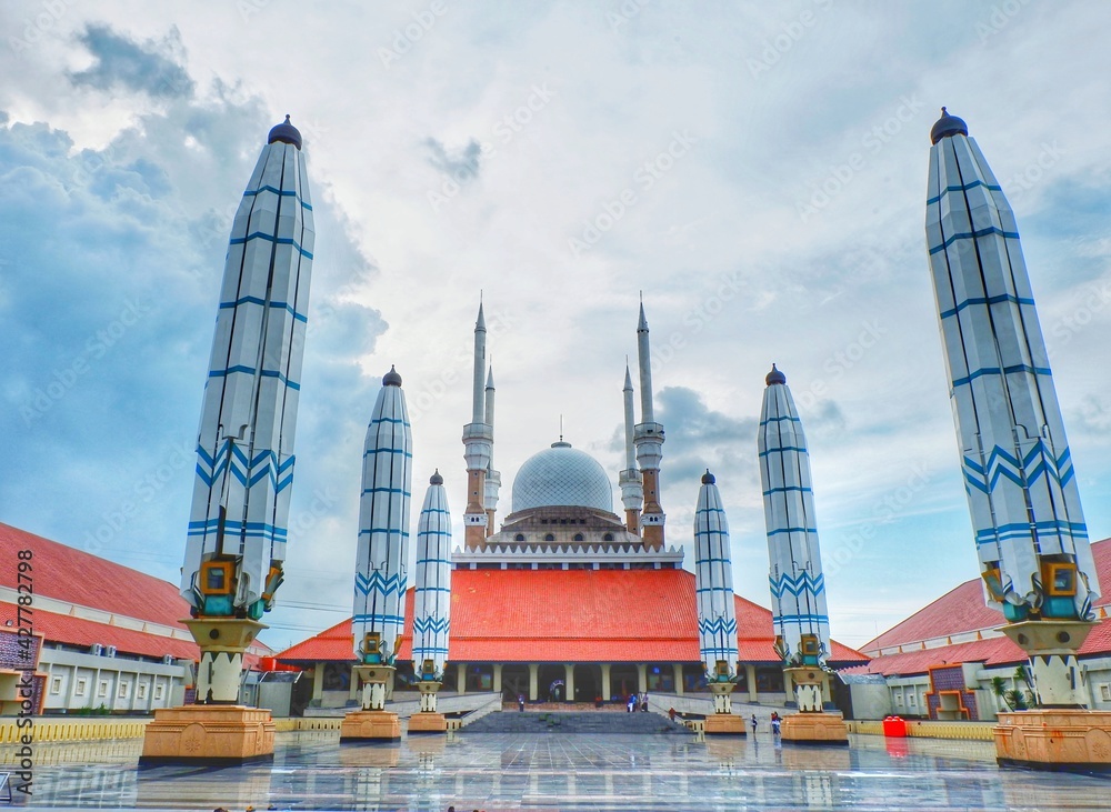 Central Java Grand Mosque - obrazy, fototapety, plakaty 