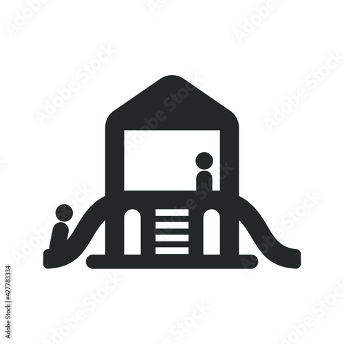 Simple icon for public facilities, housing, hotels, and tourist attractions