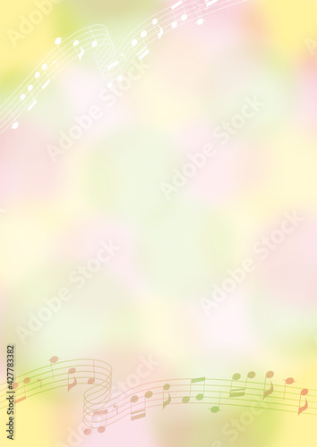 春色のかわいい音楽フレーム