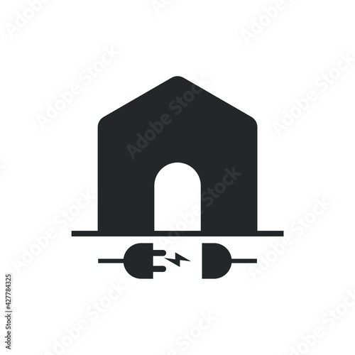 Simple icon for public facilities, housing, hotels, and tourist attractions
