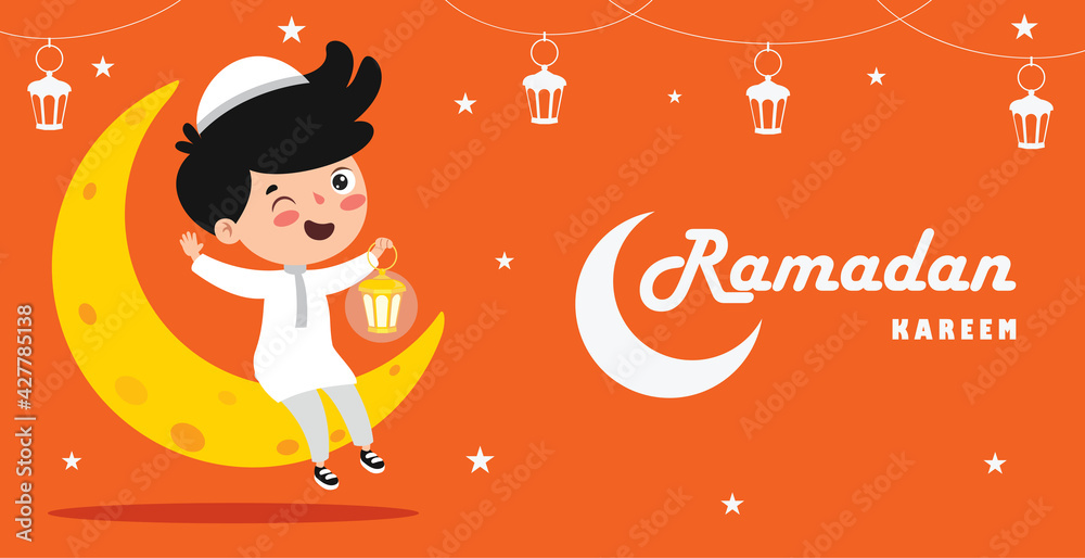 Fototapeta premium Hand Drawn Illustration For Ramadan Kareem And Islamic Culture