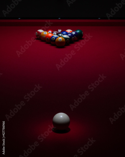Red Pool Table