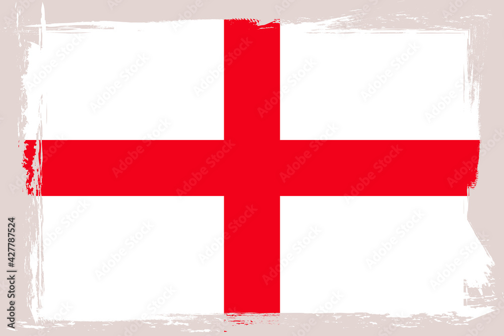 Obraz premium Flag of England, banner with grunge brush