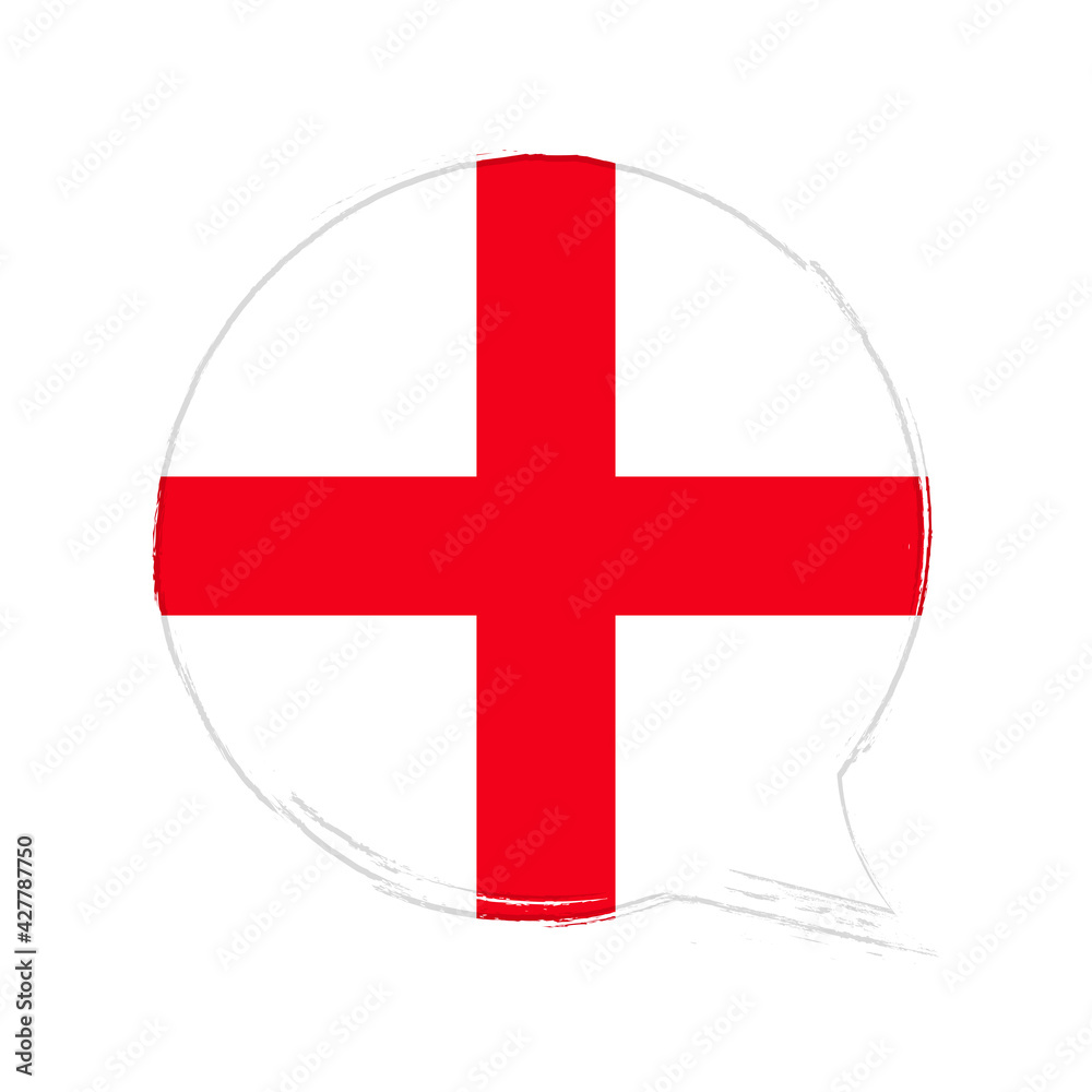 Obraz premium Flag of England, banner with grunge brush