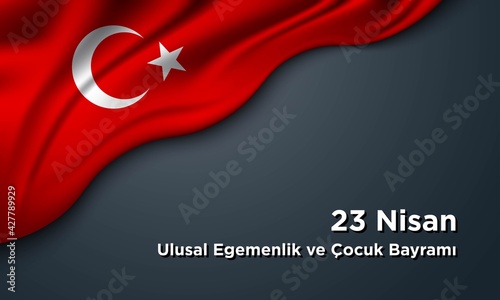 National Sovereignty and Children's Day Background Design. Vector Illustration.