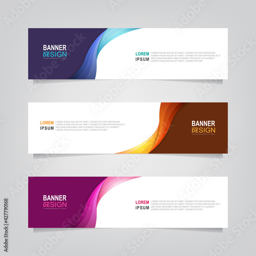 Vector abstract banner design web template