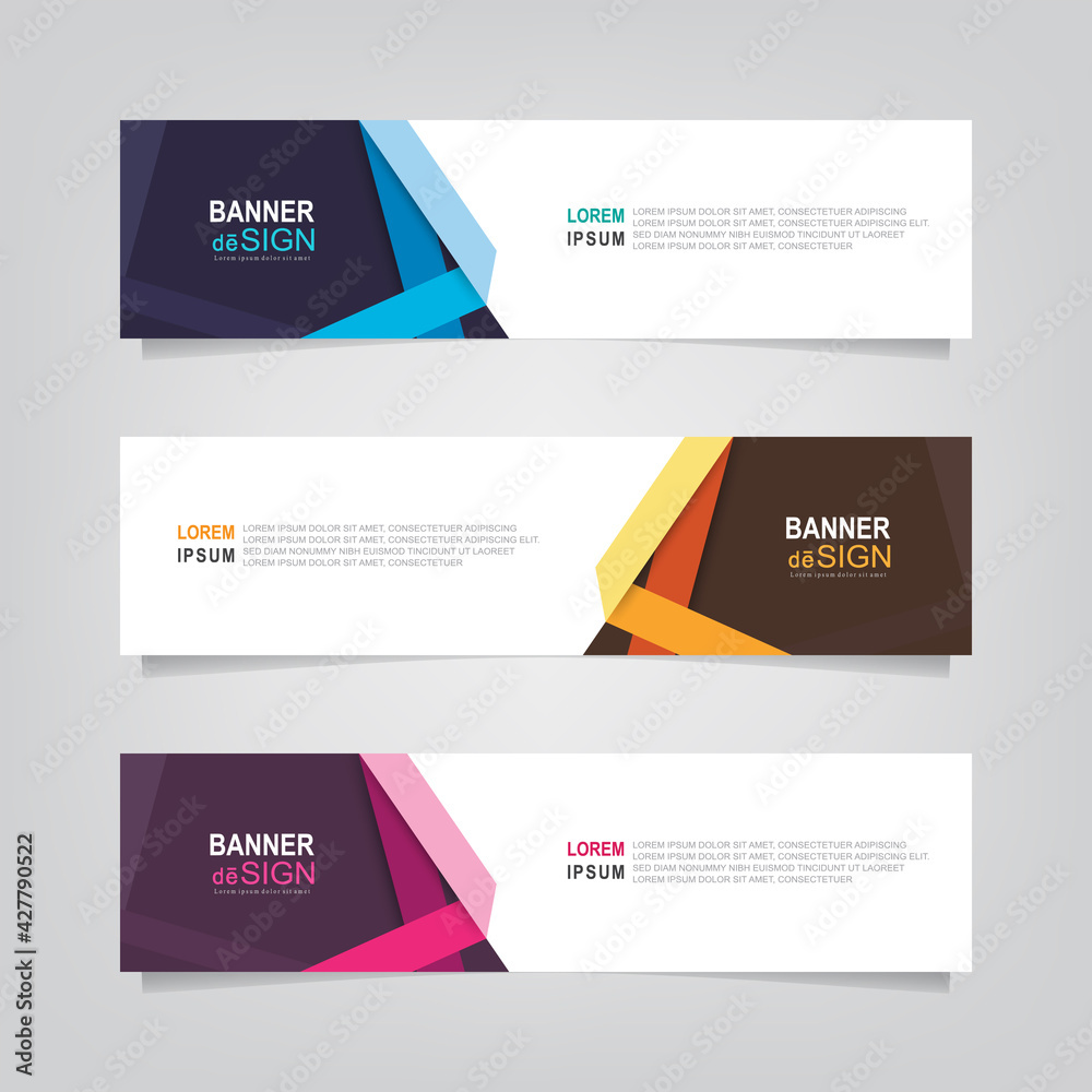 Naklejka premium Vector abstract banner design web template