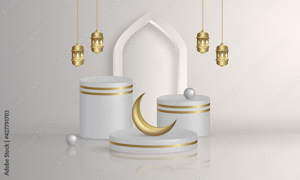 custom made wallpaper toronto digitalislamic decoration 3d podium for display product or discount promotion ramadan