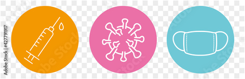 Medicine vaccine sign. Medical syringe icon. set vaccination vaccinated