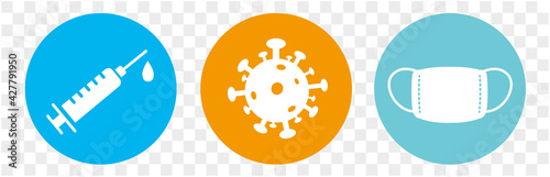 Medicine vaccine sign. Medical syringe icon. set vaccination vaccinated