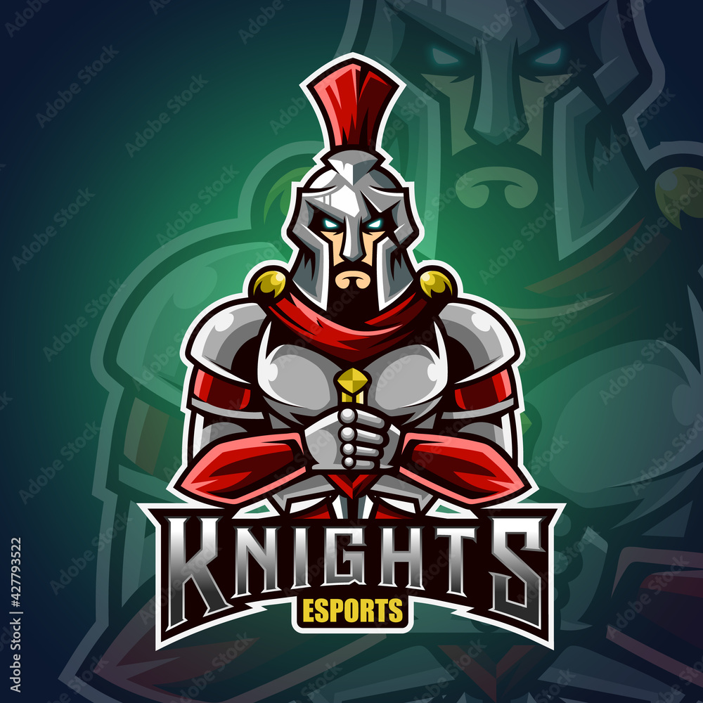 Warrior Knights Logo Mascot Vector Illustration