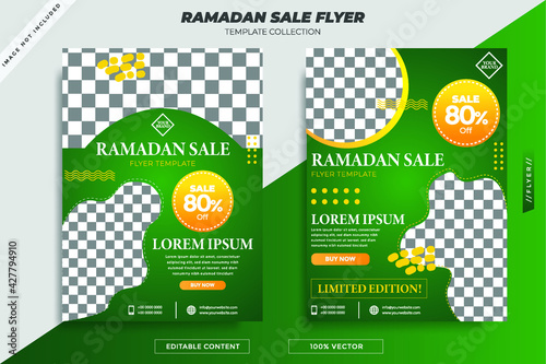 Flyer Ramadan Sale Editable Poster Eid Mubarak