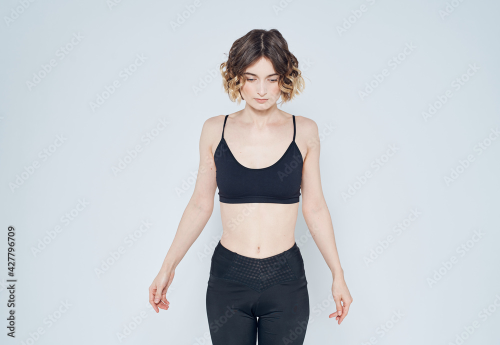 Sport Fitness woman slim figure gymnastics model Sport Fitness woman slim figure gymnastics model