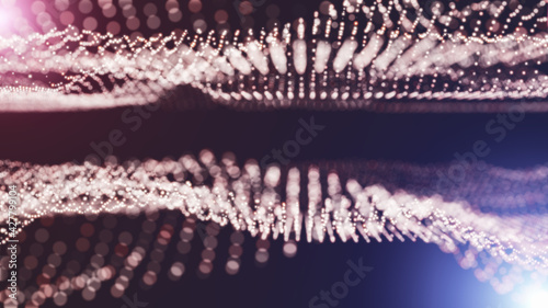 Abstract particles with depth of field