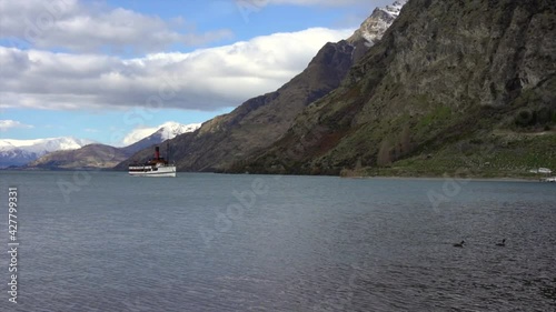 Scenic view of Lake Wakatipu, Queenstown, New Zealand