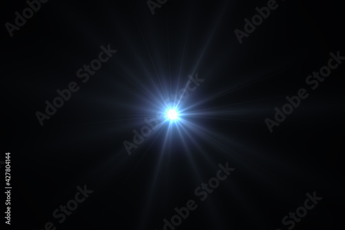 lens flare effects on black background