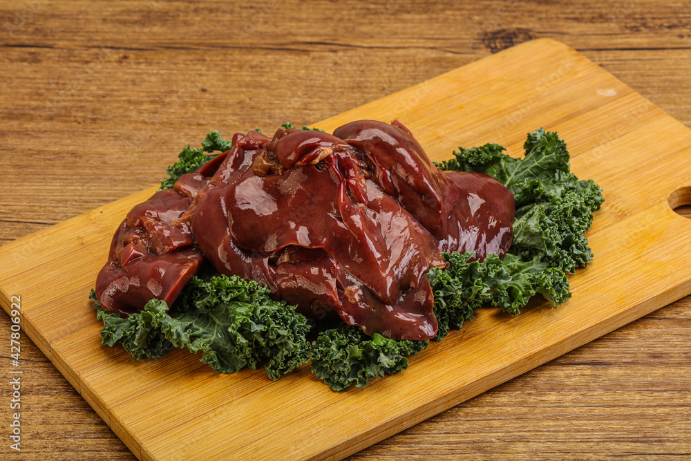 Raw chicken liver for cooking