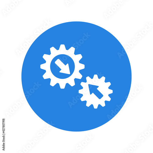 Business planning icon vector graphic illustration