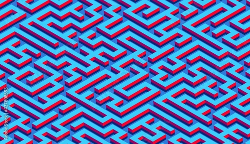 Maze pattern abstract background with labyrinth for poster or wallpaper
