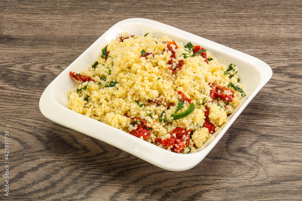 Vegetarian uisine - couscous with vegetables