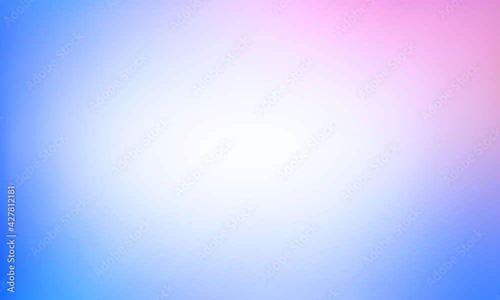 Abstract soft blue pink and white background in pastel colorful gradation.