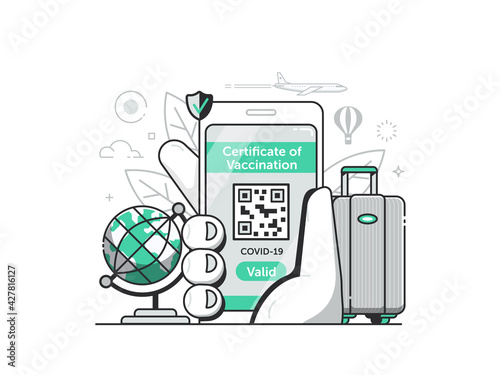 Vaccine Mobile Travel Health Certificate in Line