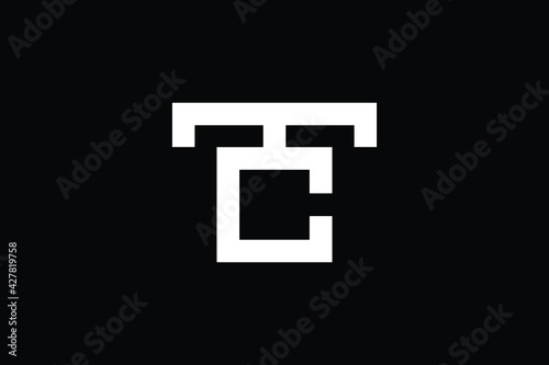 Creative Innovative Initial TC logo and CT logo. TC Letter Minimal luxury Monogram. CT Professional initial design. Premium Business typeface. Alphabet symbol and sign.