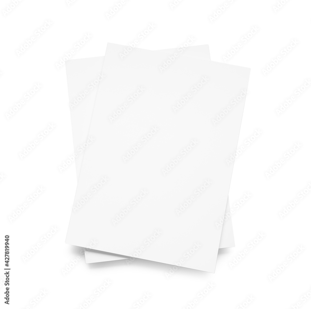 Blank sheets of paper on light background Blank sheets of paper on light background