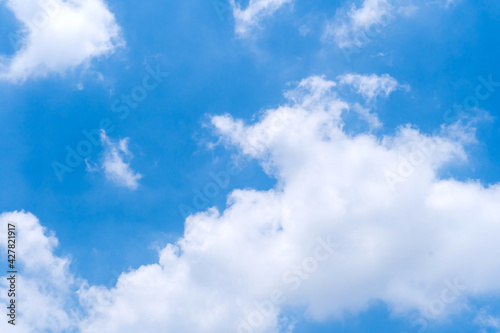 White cloud and Beautiful with blue sky background.