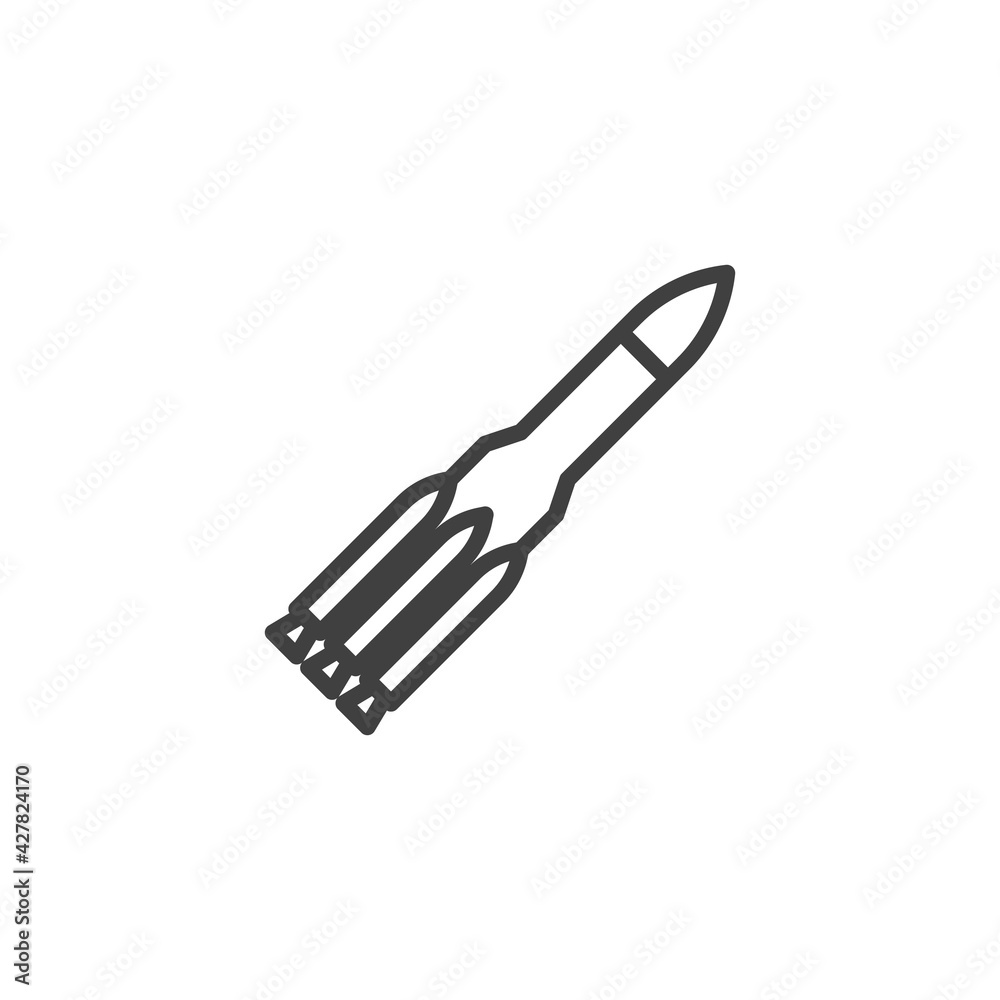 Space rocket line icon Space rocket line icon