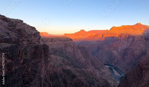 Grand Canyon sunrise, South Kaibab Trail, Colorado River