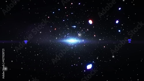 Wallpaper Mural particles floating in the dark universe Torontodigital.ca