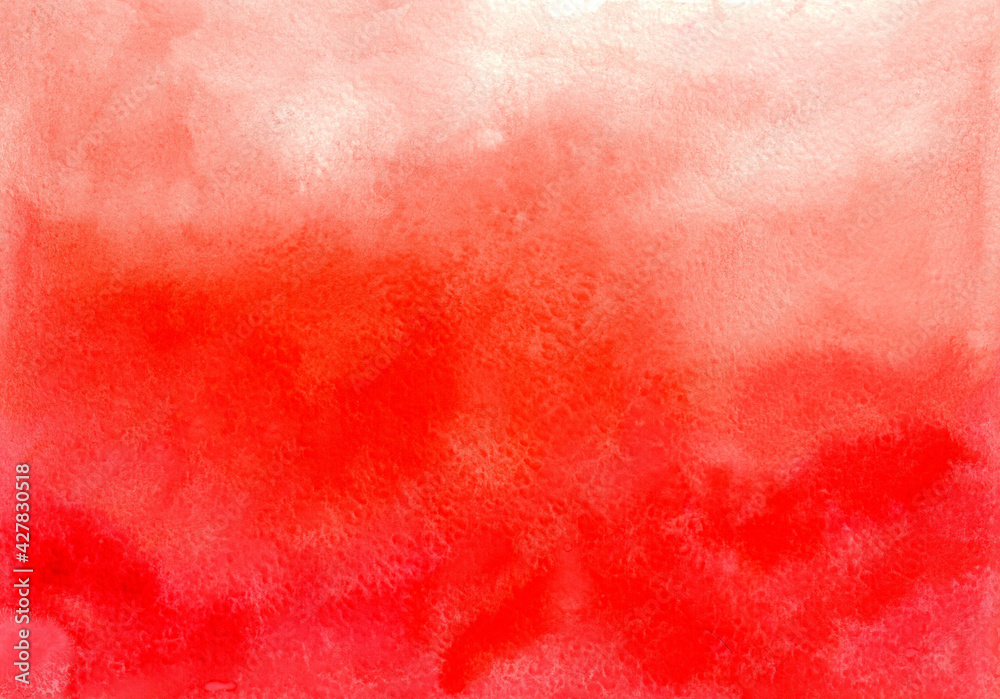 red abstract watercolor background with texture of paint