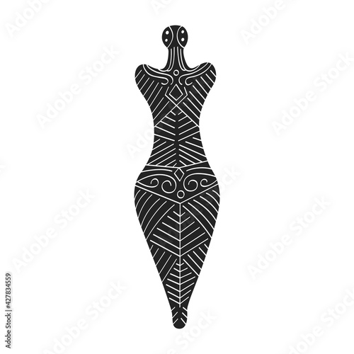 vector icon with ritual anthropomorphic symbol from Cucuteni–Trypillia culture for your project photo