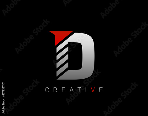 Creative Modern Letter D logo, Abstract D Letter Logo Icon.