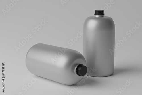 3D Illustration. Blank Bottle Mockup