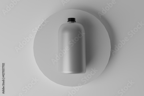 3D Illustration. Blank Bottle Mockup