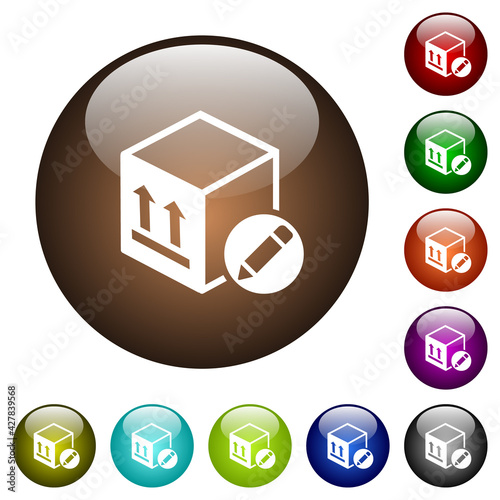 Package edit color glass buttons