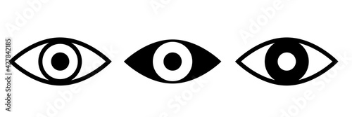 Eyes and eye icon set vector collection. Look and Vision