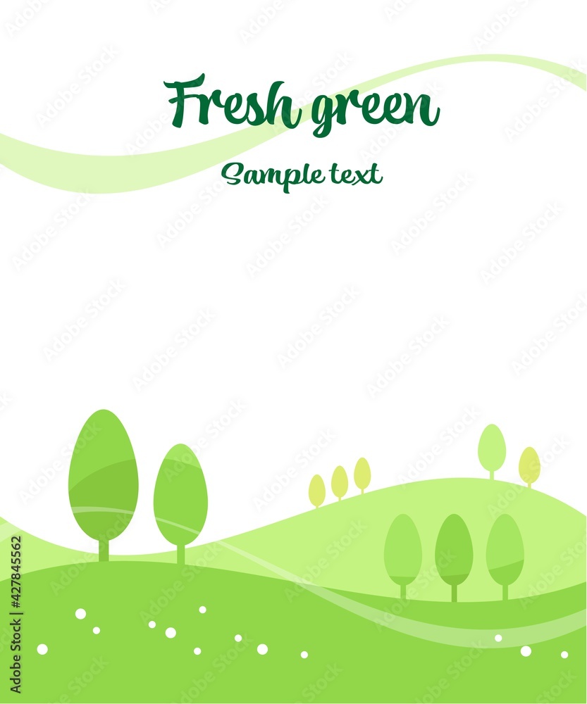 新緑の背景イラスト 緑 爽やか ベクター シンプル Stock Vector Adobe Stock