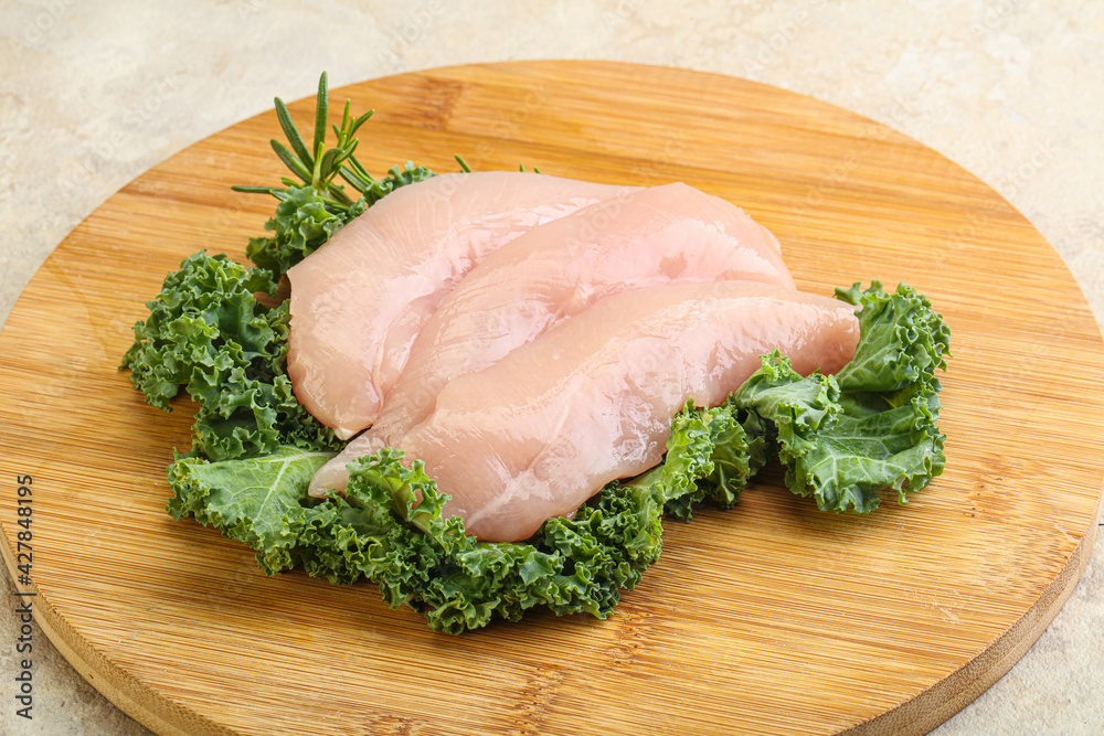 Raw small chicken fillet for cooking Raw small chicken fillet for cooking