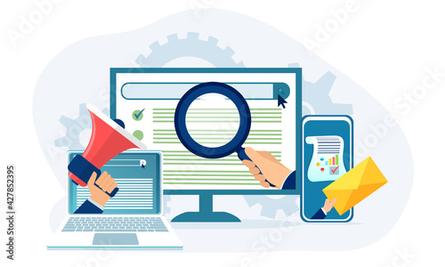 Marketing analytics and optimization concept