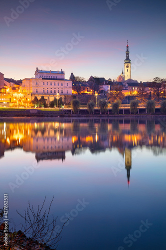Tabor  Czech Republic. Cityscape image of Tabor  Czechia at beautiful autumn sunset.