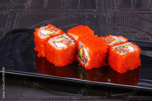 Japanese cuisine - California with salmon