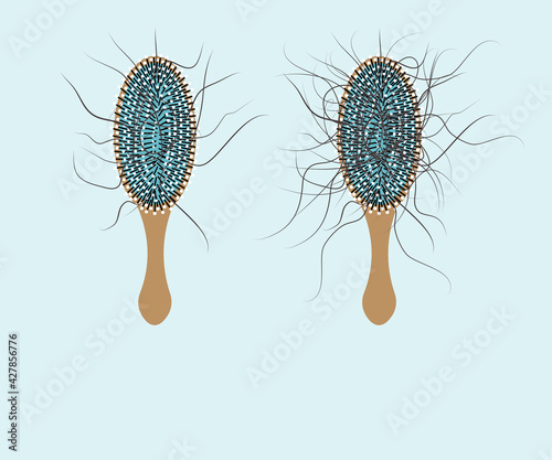 Comb with Hair loss, hair fall everyday serious problem