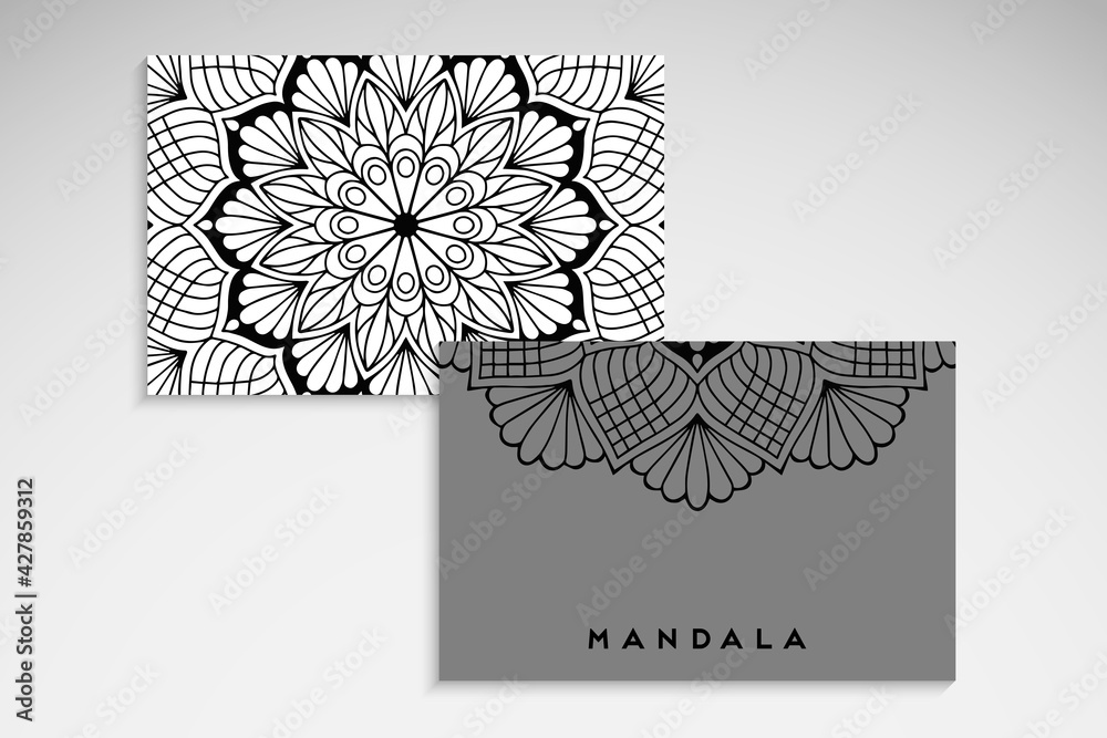 Business card. Vintage elements. Hand drawn background