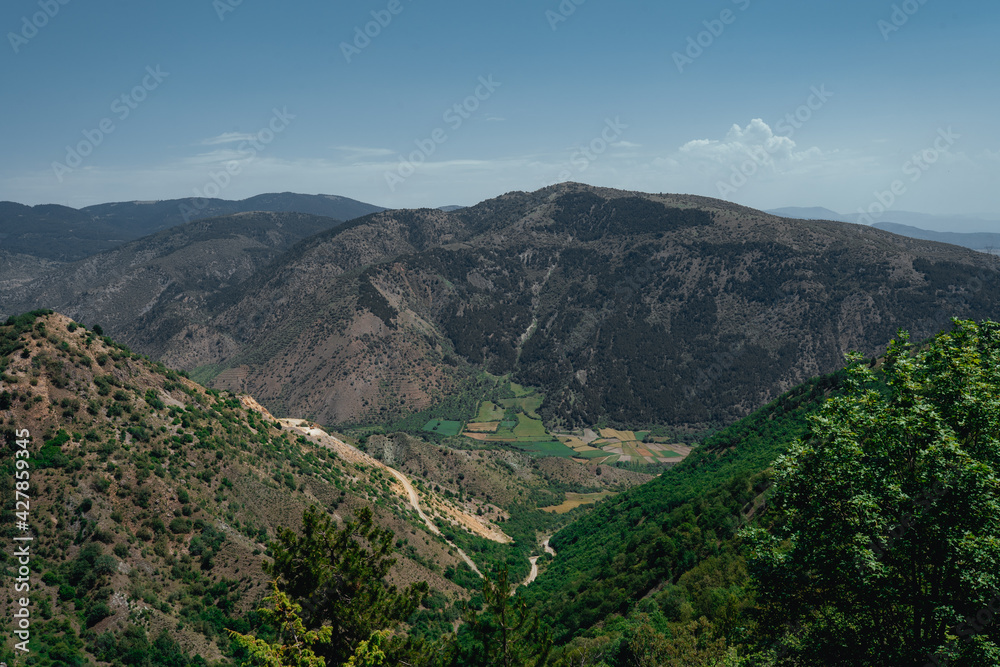 High mountains and fields in anatolia